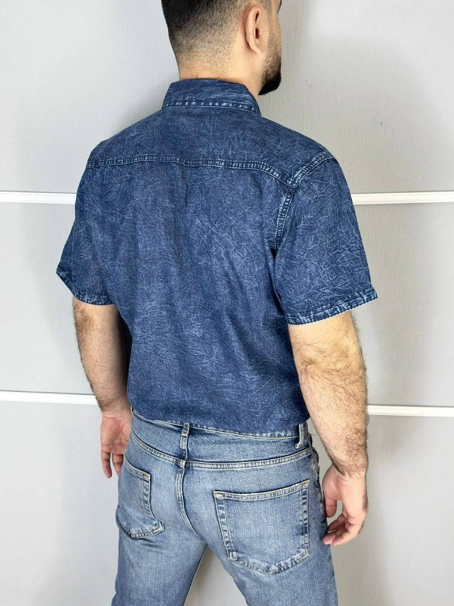 Купить Мужская рубашка синяя оптом Садовод Интернет-каталог Садовод интернет-каталог