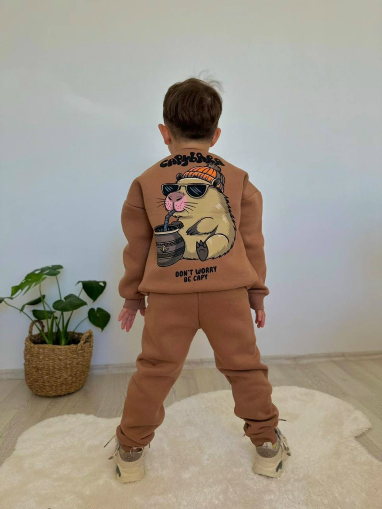 Купить Детский костюм коричневый оптом Садовод Интернет-каталог Садовод интернет-каталог