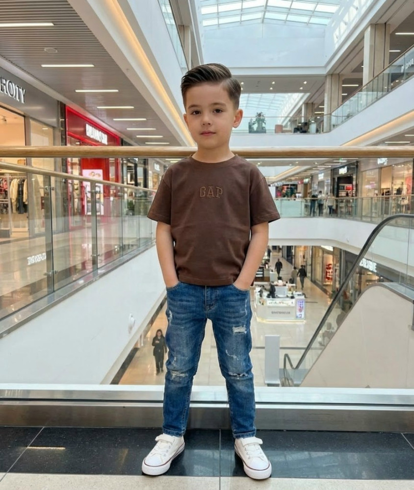 Купить Детская футболка коричневая оптом Садовод Интернет-каталог Садовод интернет-каталог