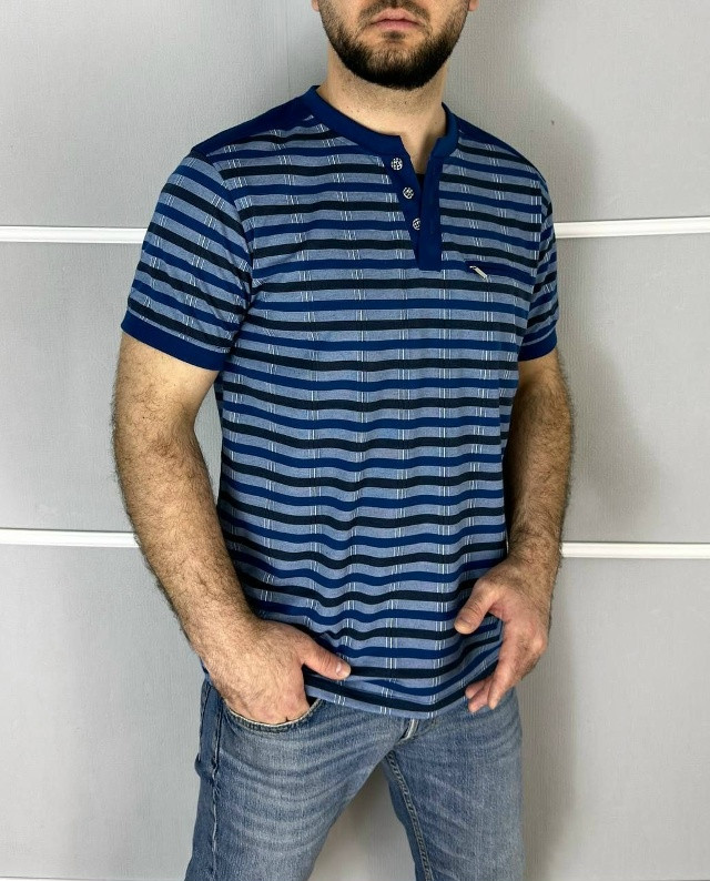 Купить Мужская футболка синяя оптом Садовод Интернет-каталог Садовод интернет-каталог