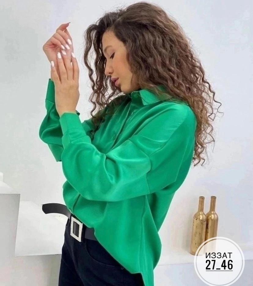 Купить Женская рубашка зеленая оптом Садовод Интернет-каталог Садовод интернет-каталог
