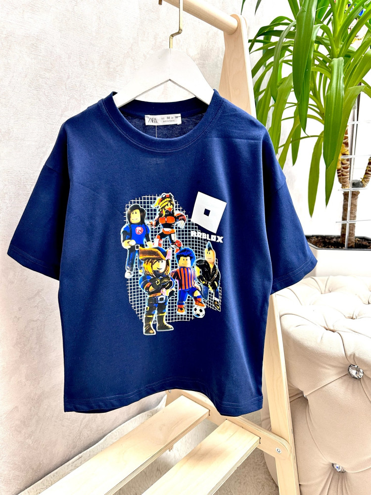 Купить Детская футболка синяя оптом Садовод Интернет-каталог Садовод интернет-каталог