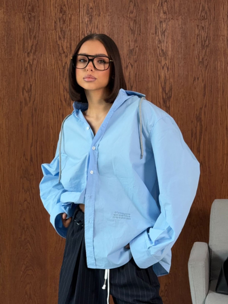 Купить Женская рубашка голубая оптом Садовод Интернет-каталог Садовод интернет-каталог