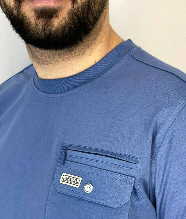 Купить Мужская футболка синяя оптом Садовод Интернет-каталог Садовод интернет-каталог