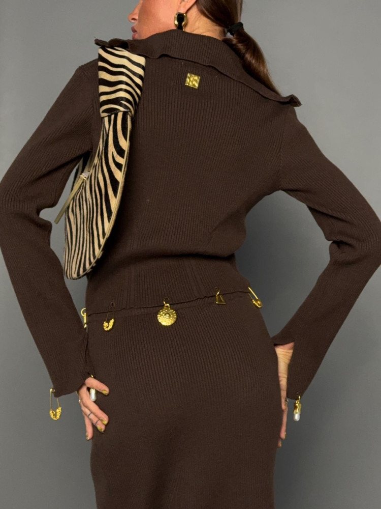 Купить Женский костюм коричневый оптом Садовод Интернет-каталог Садовод интернет-каталог