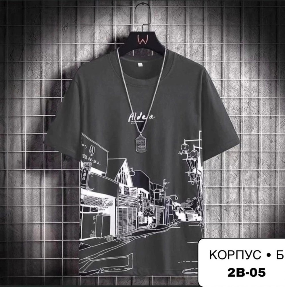 Купить Мужская футболка темно-серая оптом Садовод Интернет-каталог Садовод интернет-каталог