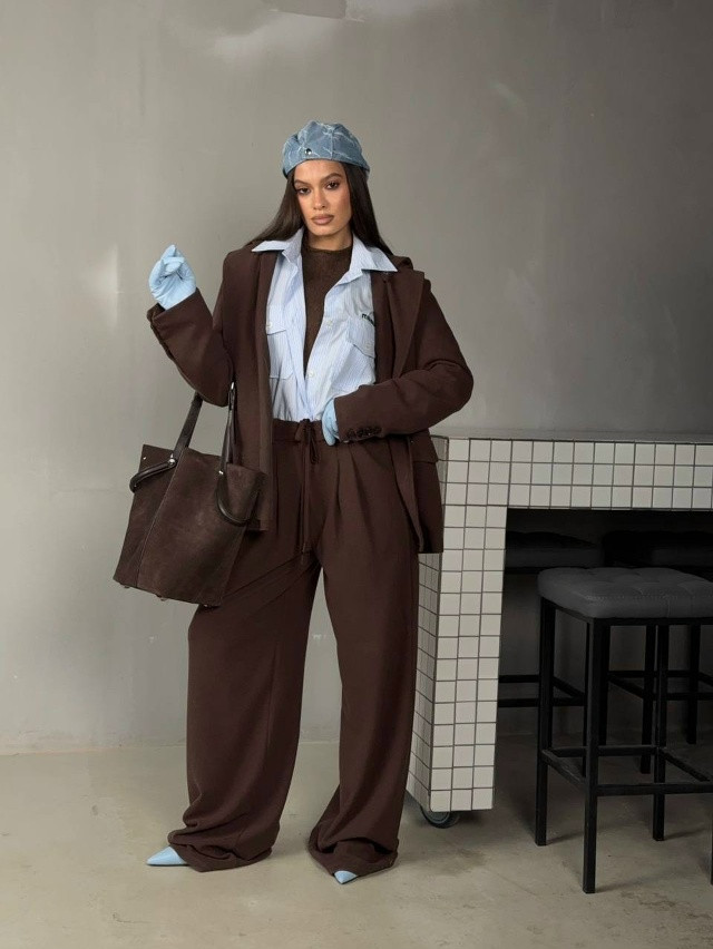 Купить Женский костюм коричневый оптом Садовод Интернет-каталог Садовод интернет-каталог