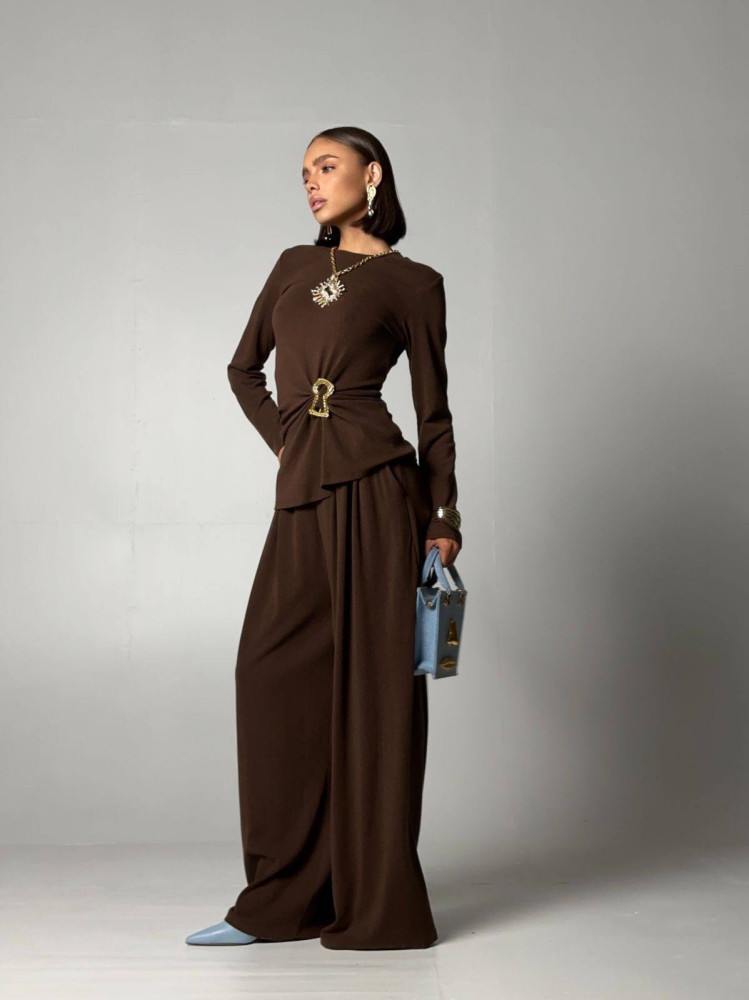 Купить Женский костюм коричневый оптом Садовод Интернет-каталог Садовод интернет-каталог