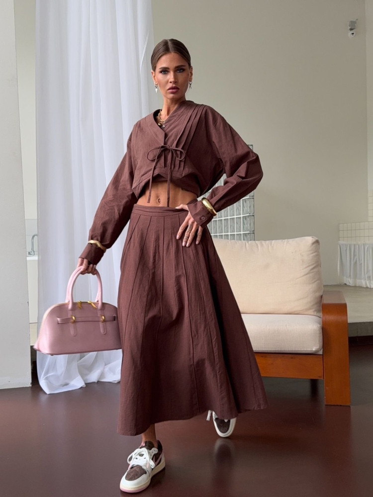 Купить Женский костюм коричневый оптом Садовод Интернет-каталог Садовод интернет-каталог