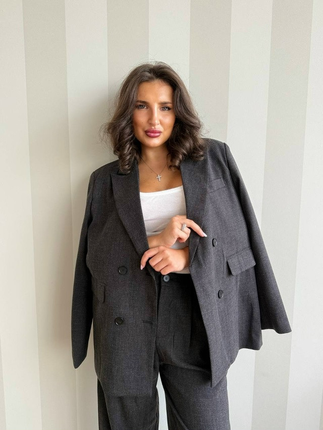 Купить Женский костюм темно-серый оптом Садовод Интернет-каталог Садовод интернет-каталог