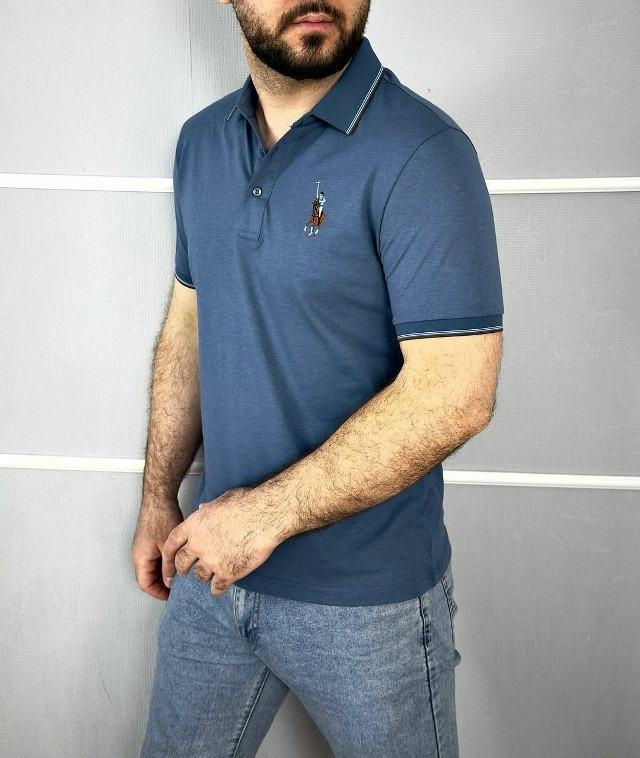 Купить Мужская футболка синяя оптом Садовод Интернет-каталог Садовод интернет-каталог