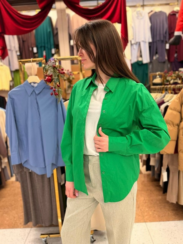 Купить Женская рубашка зеленая оптом Садовод Интернет-каталог Садовод интернет-каталог