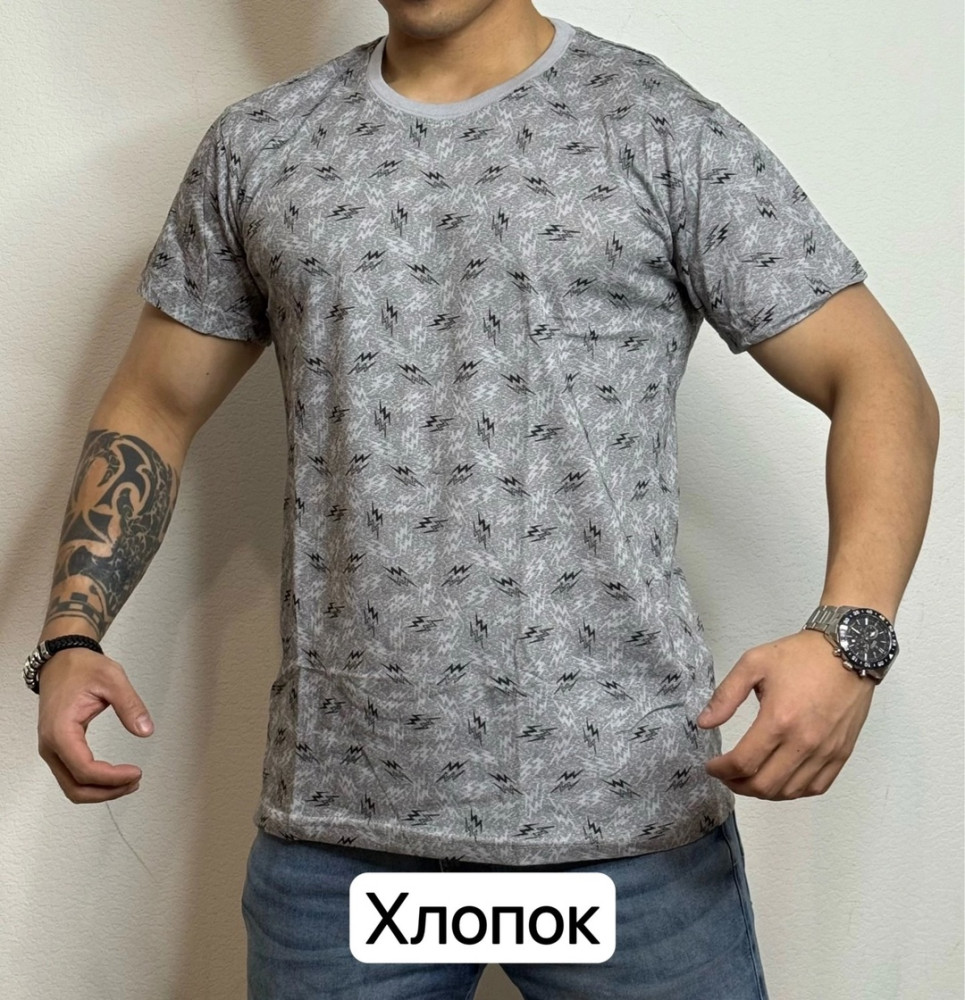 Купить Мужская футболка серая оптом Садовод Интернет-каталог Садовод интернет-каталог