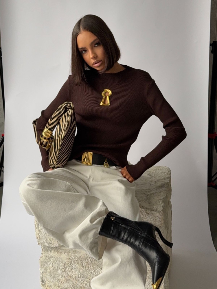 Купить Женская кофта коричневая оптом Садовод Интернет-каталог Садовод интернет-каталог