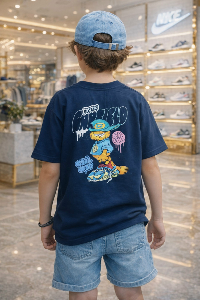 Купить Детская футболка синяя оптом Садовод Интернет-каталог Садовод интернет-каталог