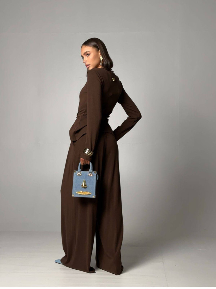Купить Женский костюм коричневый оптом Садовод Интернет-каталог Садовод интернет-каталог