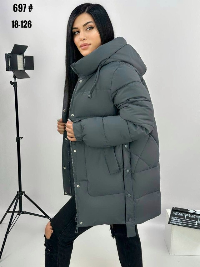 Купить Куртка женская серая оптом Садовод Интернет-каталог Садовод интернет-каталог