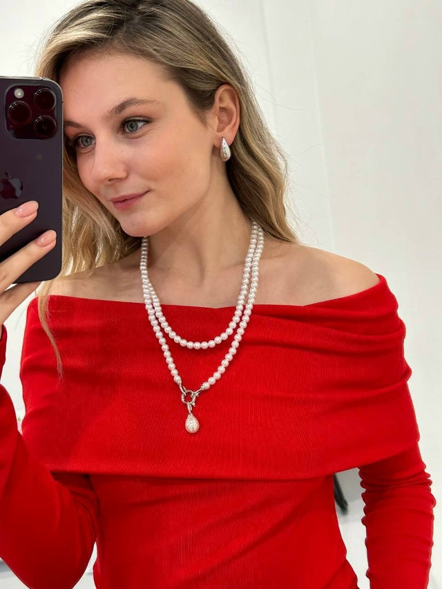 Купить Жемчужный сотуар / колье оптом Садовод Интернет-каталог Садовод интернет-каталог