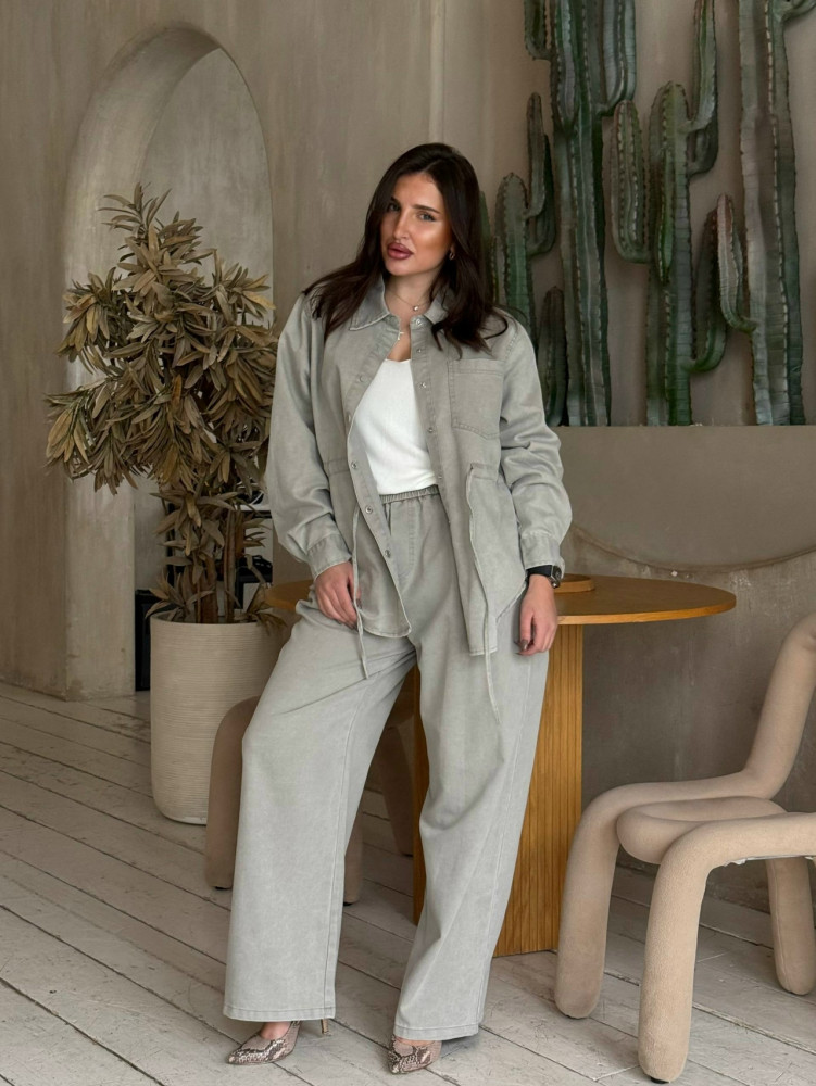 Купить Женский костюм серый оптом Садовод Интернет-каталог Садовод интернет-каталог