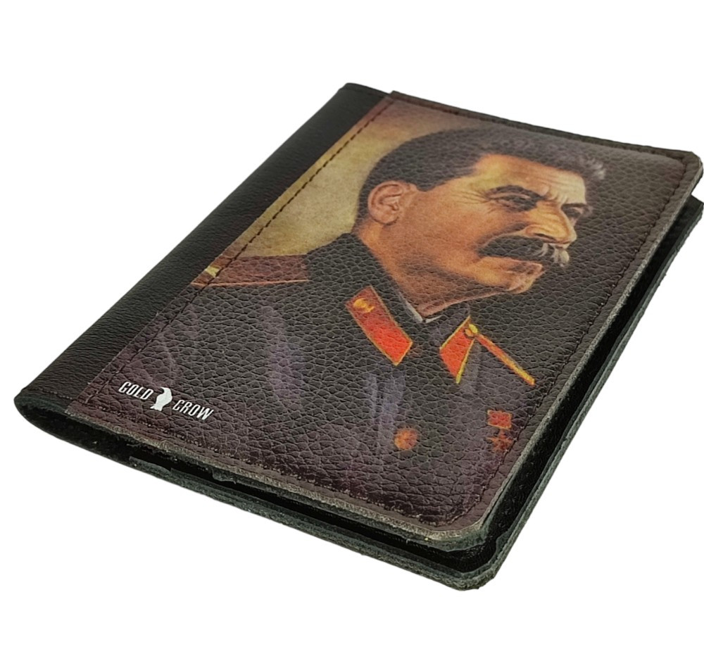 Купить Обложка кожаная на паспорт " Сталин" оптом Садовод Интернет-каталог Садовод интернет-каталог