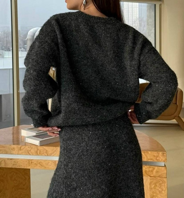 Купить Женский костюм темно-серый оптом Садовод Интернет-каталог Садовод интернет-каталог