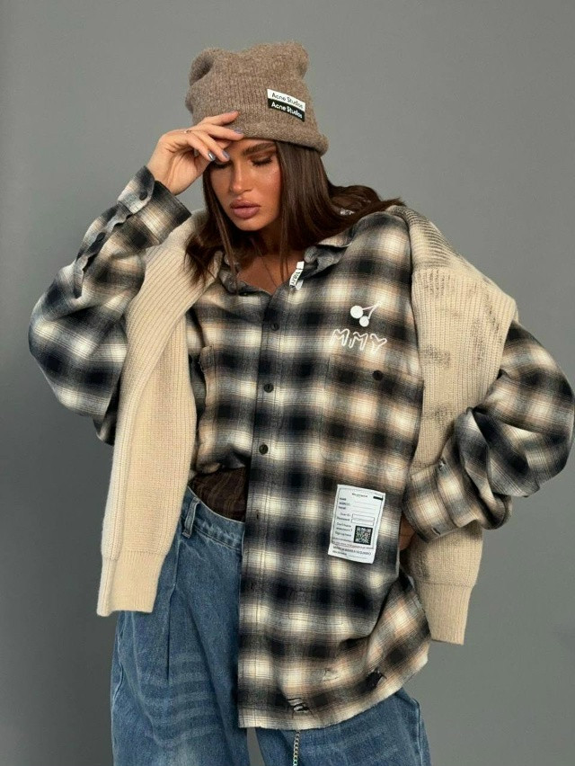 Купить Женская рубашка коричневая оптом Садовод Интернет-каталог Садовод интернет-каталог