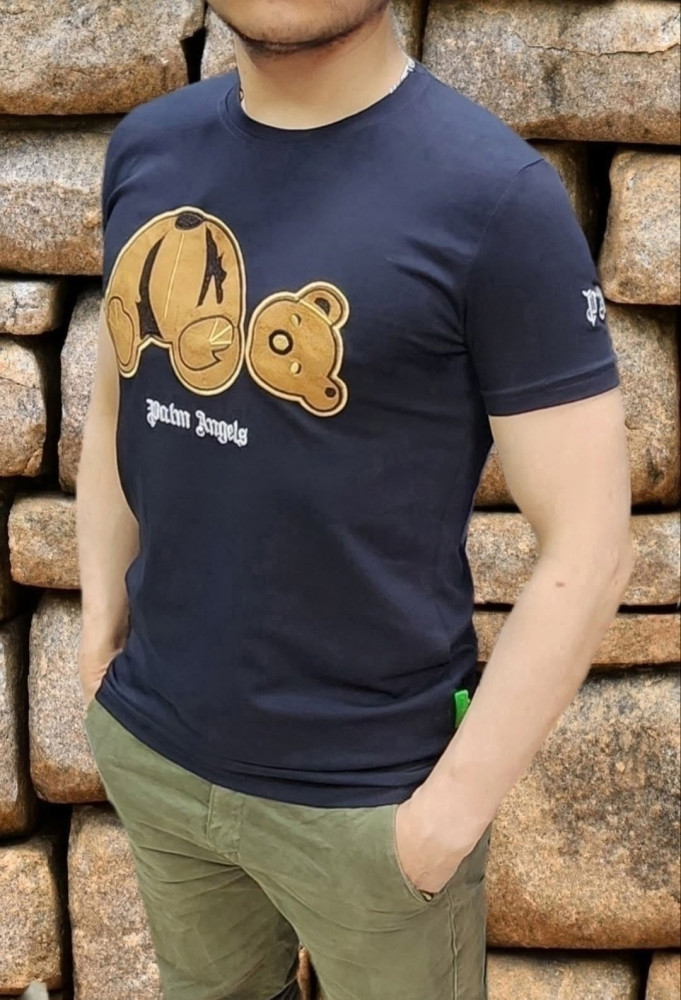 Купить Мужская футболка синяя оптом Садовод Интернет-каталог Садовод интернет-каталог