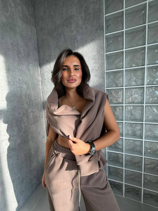 Купить Женский костюм коричневый оптом Садовод Интернет-каталог Садовод интернет-каталог