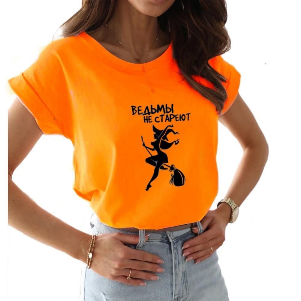 Купить Женская футболка оранжевая оптом Садовод Интернет-каталог Садовод интернет-каталог