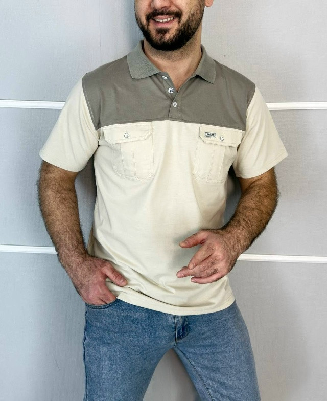 Купить Мужская футболка бежевая оптом Садовод Интернет-каталог Садовод интернет-каталог