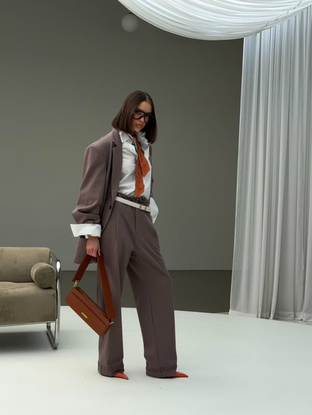 Купить Женский костюм коричневый оптом Садовод Интернет-каталог Садовод интернет-каталог