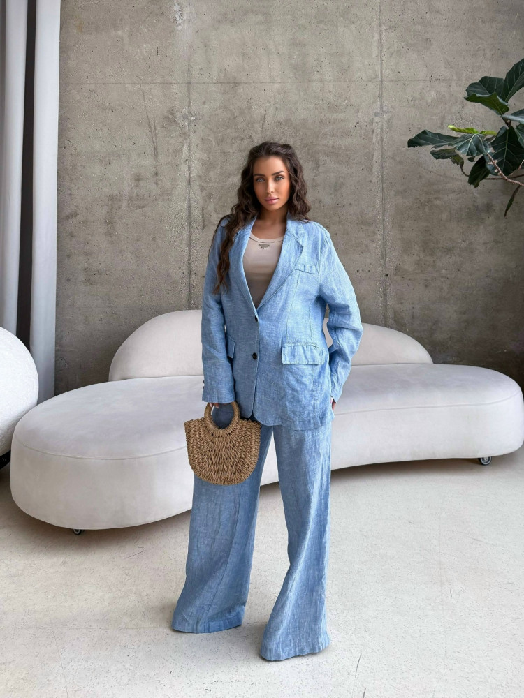 Купить Женский костюм голубой оптом Садовод Интернет-каталог Садовод интернет-каталог