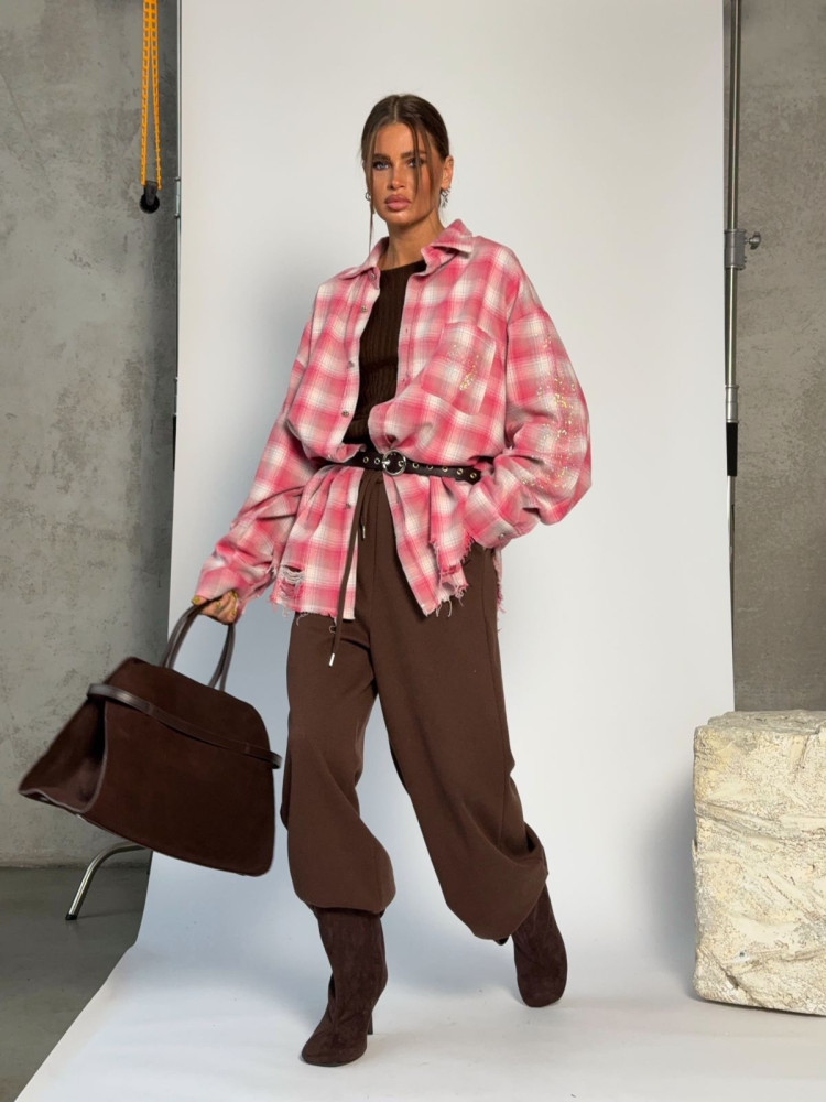 Купить Женская рубашка розовая оптом Садовод Интернет-каталог Садовод интернет-каталог