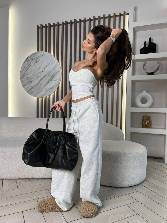 Купить Женский костюм светло-серый оптом Садовод Интернет-каталог Садовод интернет-каталог