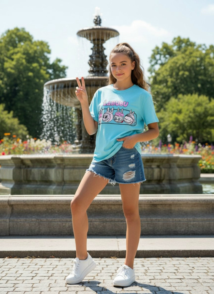 Купить Детская футболка голубая оптом Садовод Интернет-каталог Садовод интернет-каталог