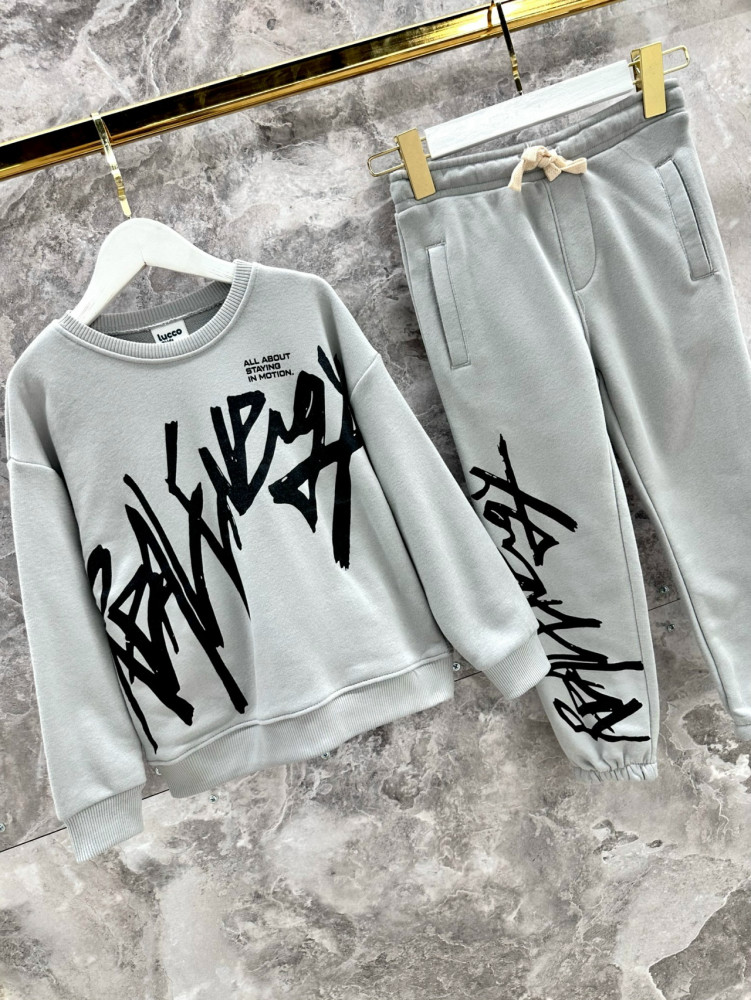 Купить Детский костюм серый оптом Садовод Интернет-каталог Садовод интернет-каталог