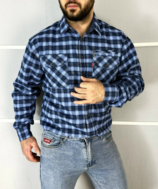 Купить Мужская рубашка синяя оптом Садовод Интернет-каталог Садовод интернет-каталог