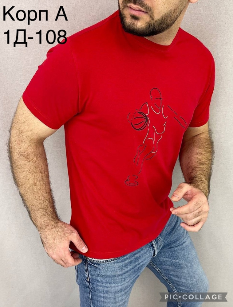Купить Мужская футболка красная оптом Садовод Интернет-каталог Садовод интернет-каталог