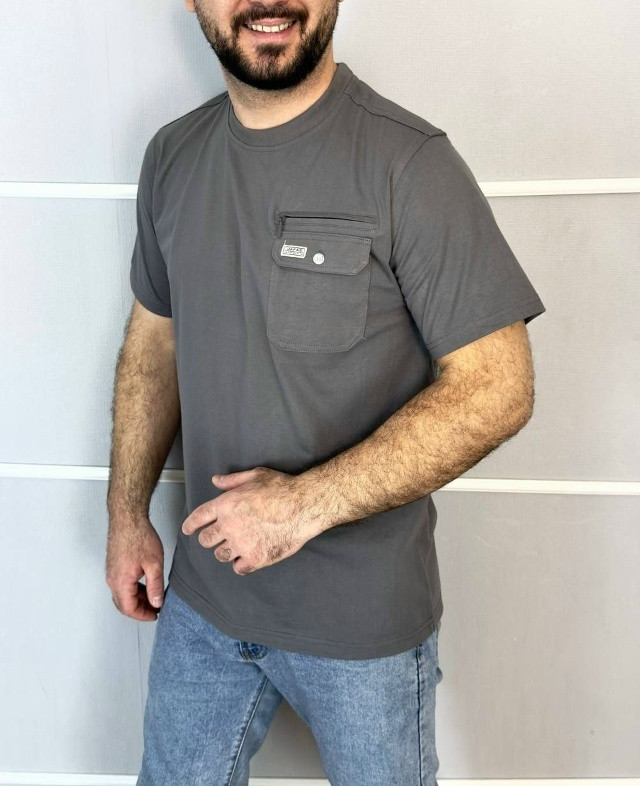 Купить Мужская футболка темно-серая оптом Садовод Интернет-каталог Садовод интернет-каталог