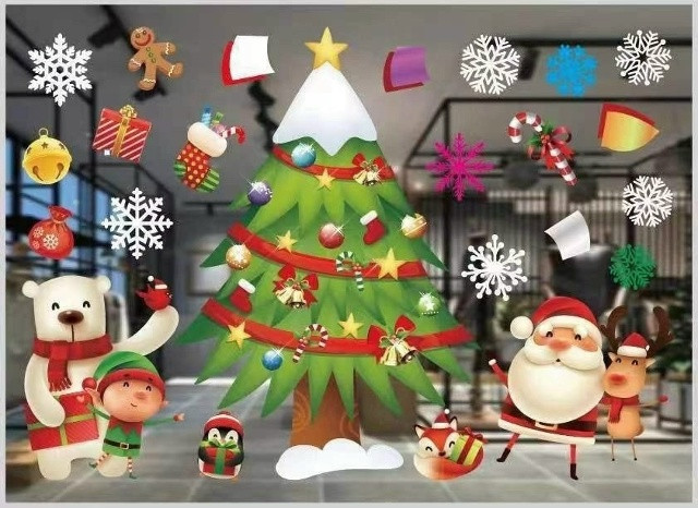 Купить Новогодние наклейки на окна оптом Садовод Интернет-каталог Садовод интернет-каталог