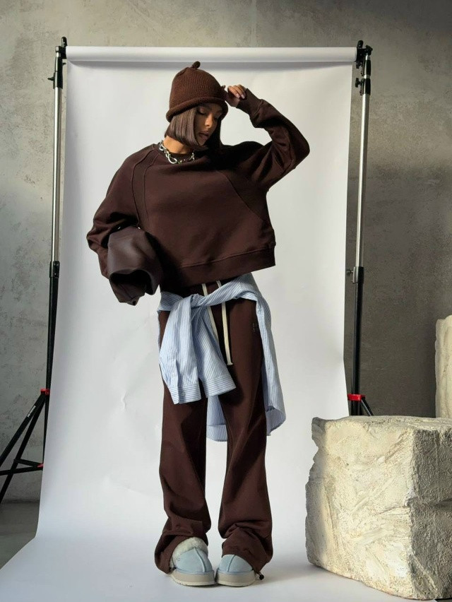 Купить Женский костюм коричневый оптом Садовод Интернет-каталог Садовод интернет-каталог