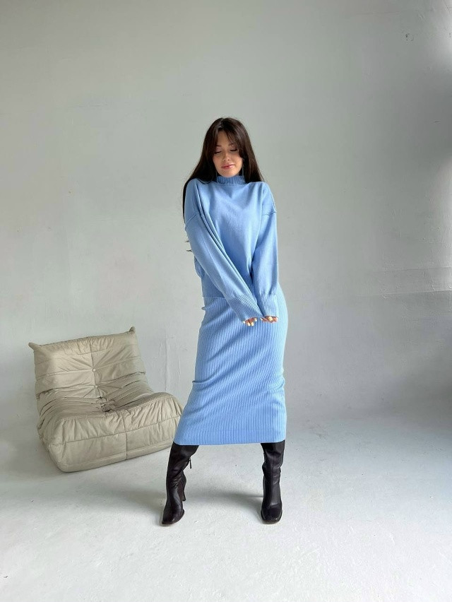 Купить Женский костюм голубой оптом Садовод Интернет-каталог Садовод интернет-каталог