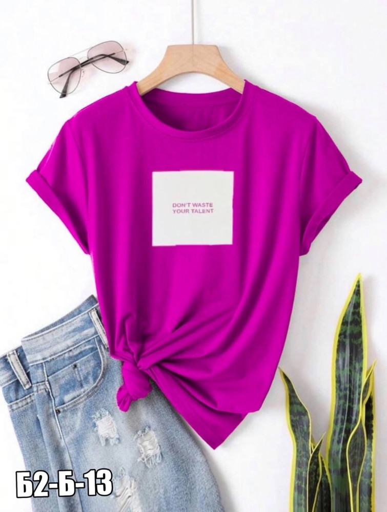 Купить Женская футболка фиолетовая оптом Садовод Интернет-каталог Садовод интернет-каталог