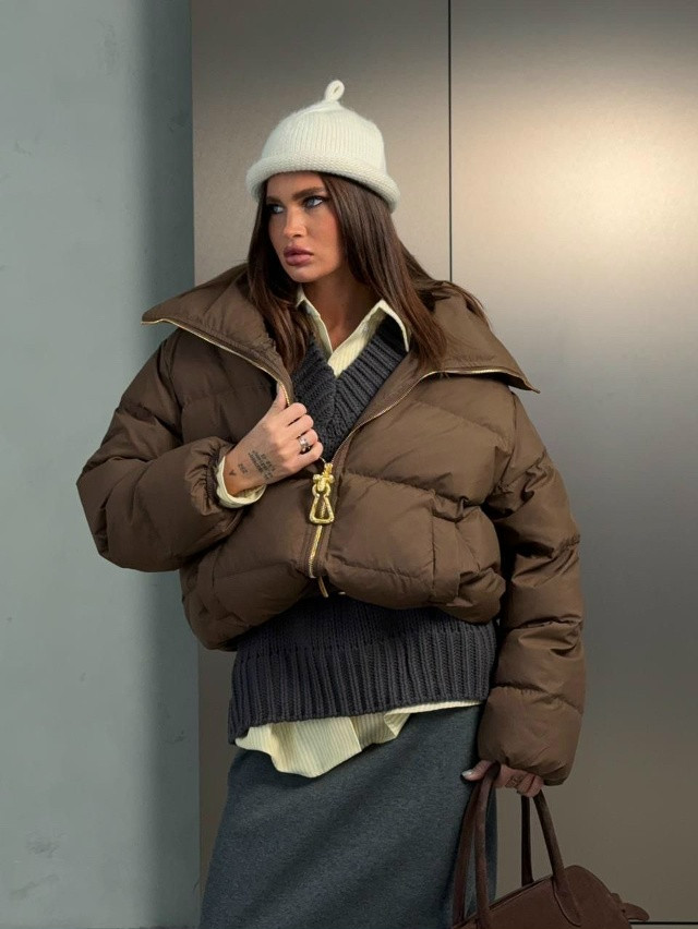 Купить Куртка женская коричневая оптом Садовод Интернет-каталог Садовод интернет-каталог