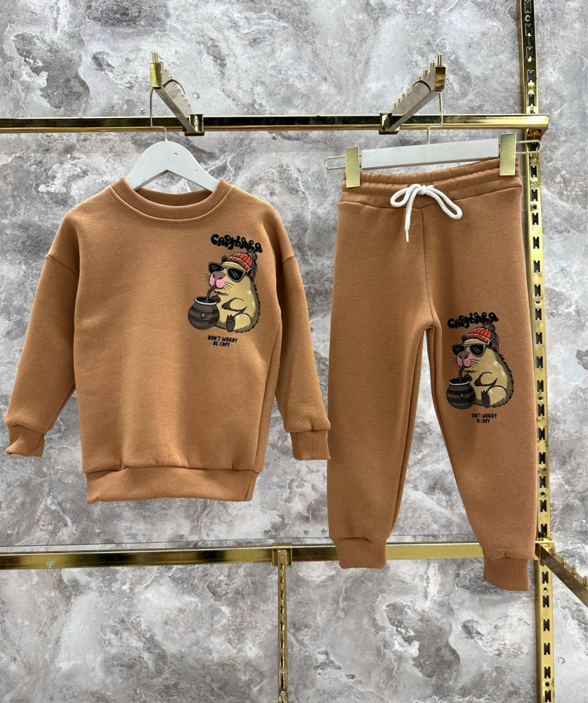 Купить Детский костюм коричневый оптом Садовод Интернет-каталог Садовод интернет-каталог