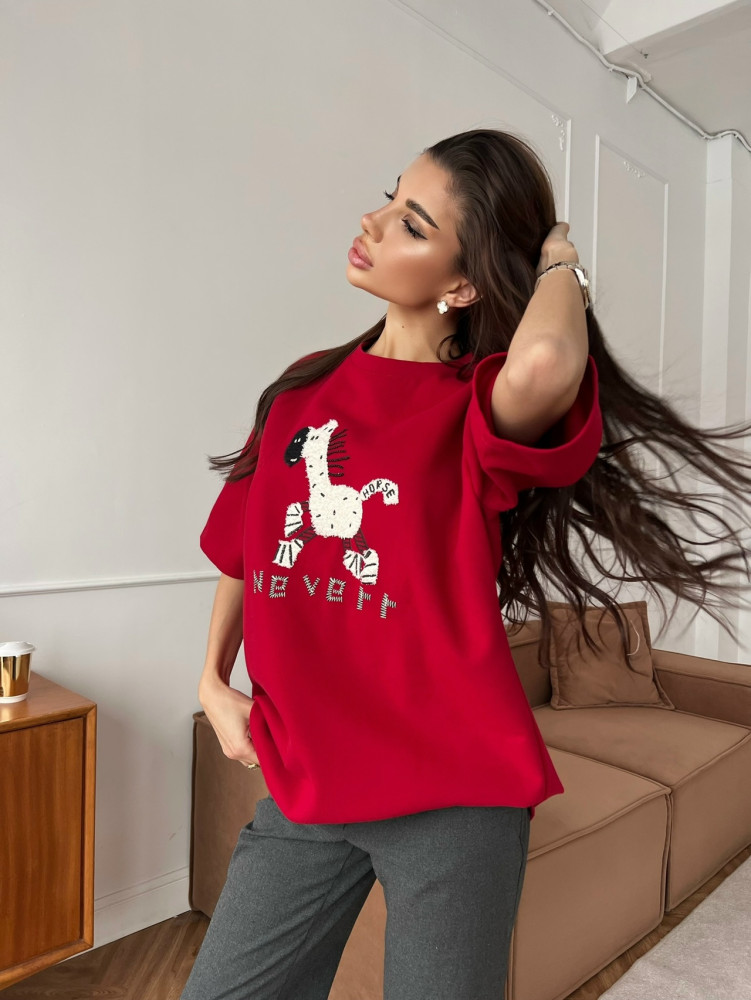 Купить Женская футболка красная оптом Садовод Интернет-каталог Садовод интернет-каталог