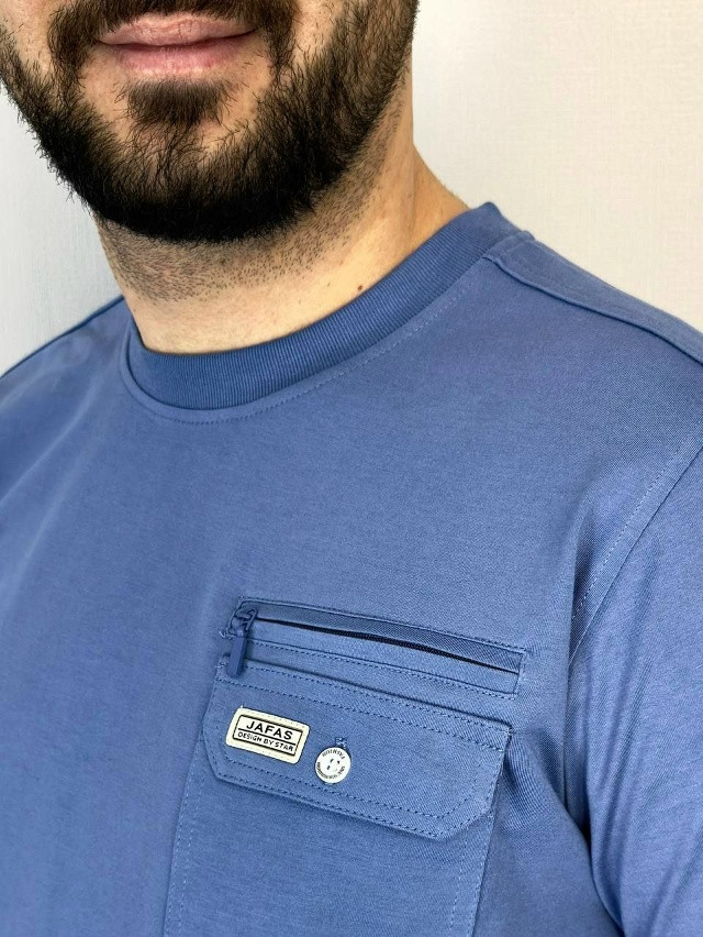 Купить Мужская футболка синяя оптом Садовод Интернет-каталог Садовод интернет-каталог