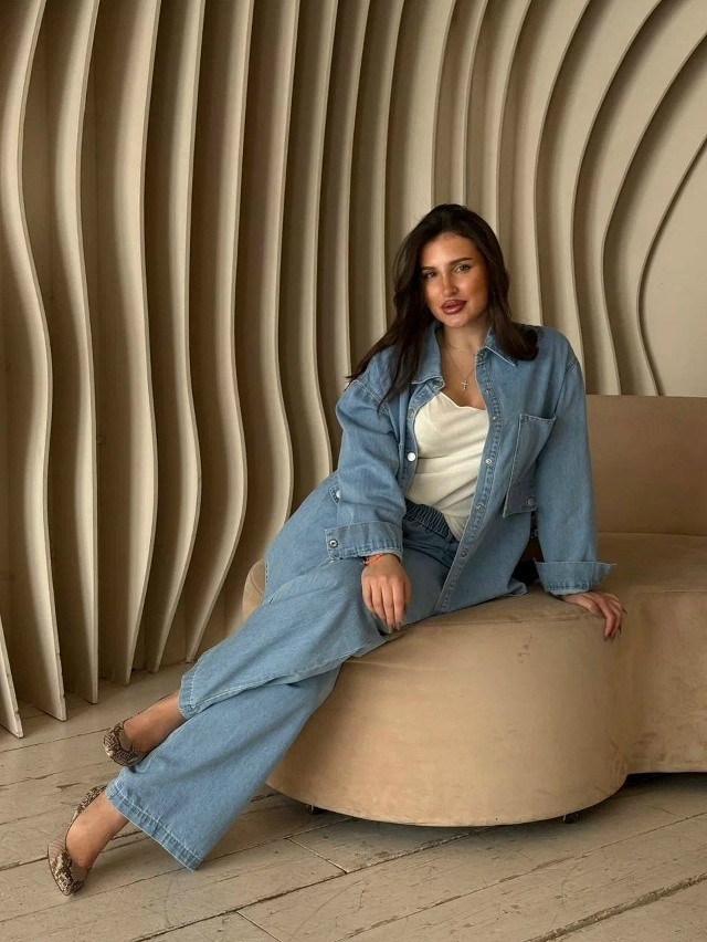 Купить Женский костюм голубой оптом Садовод Интернет-каталог Садовод интернет-каталог