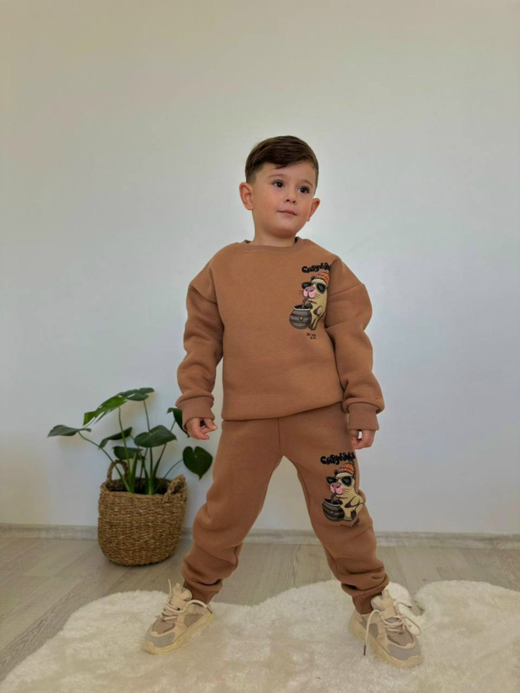 Купить Детский костюм коричневый оптом Садовод Интернет-каталог Садовод интернет-каталог