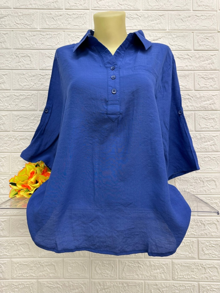 Купить Женская рубашка синяя оптом Садовод Интернет-каталог Садовод интернет-каталог